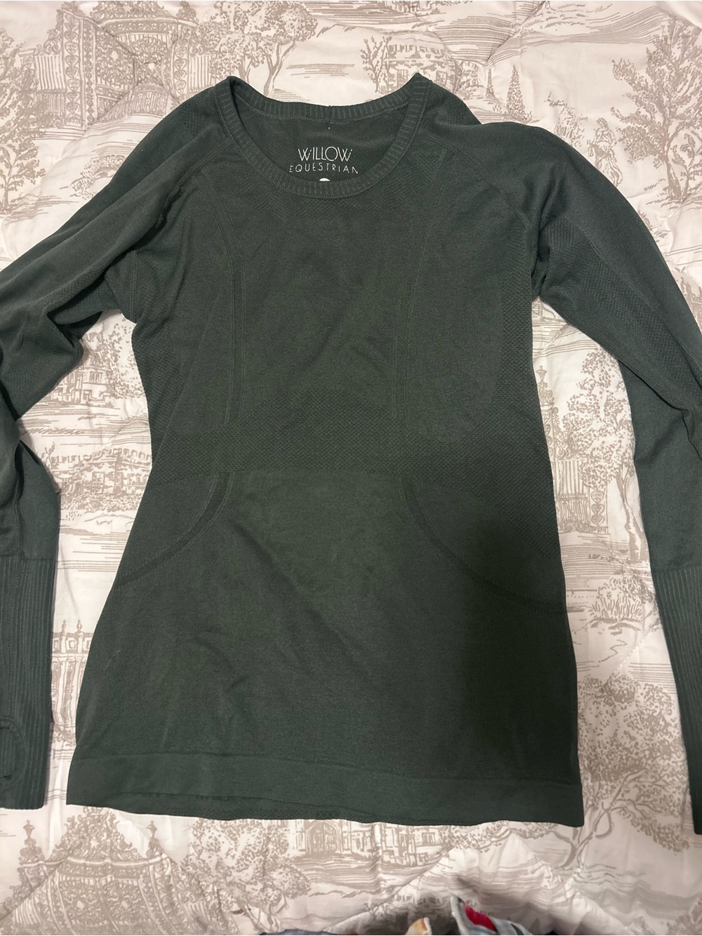 Willow Equestrian Green Seamless Long Sleeve Top